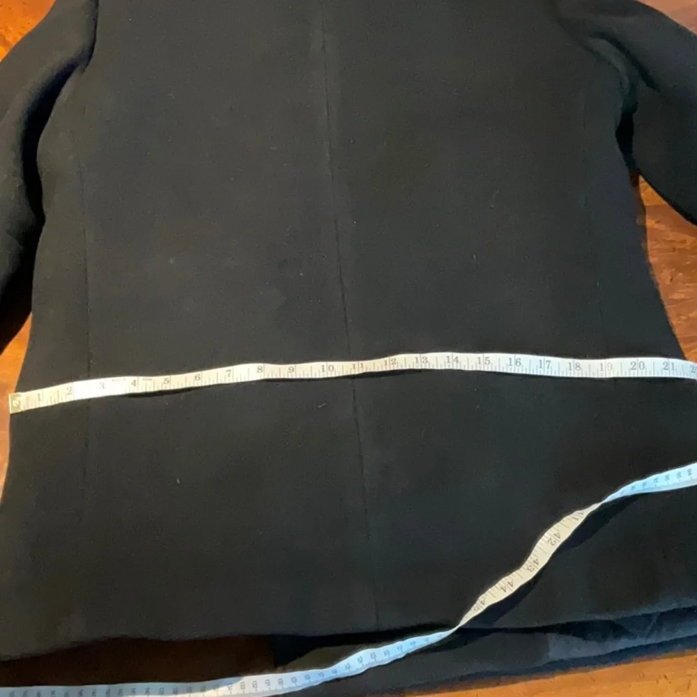 BALMAIN MEN'S 54 BLACK PEA COAT JACKET - Picture 15 of 16